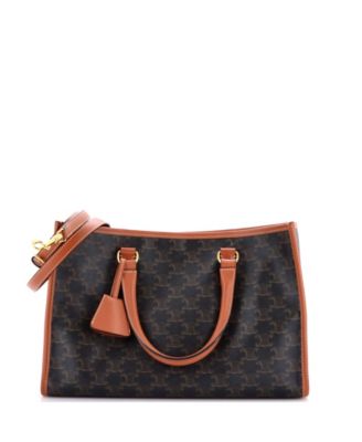 Mini Horizontal Cabas Tote Triomphe Coated Canvas