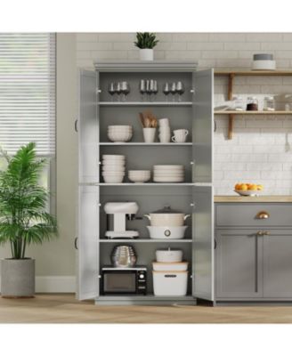 Pantry Cabinet, Freestanding Kitchen Pantry Storage Cabinet,70 in Cupboard, Tall Storage Cabinet with Doors and Adjustable Shelves