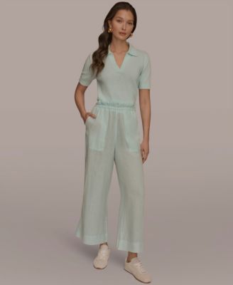 Women's High-Rise Relaxed Linen Pants