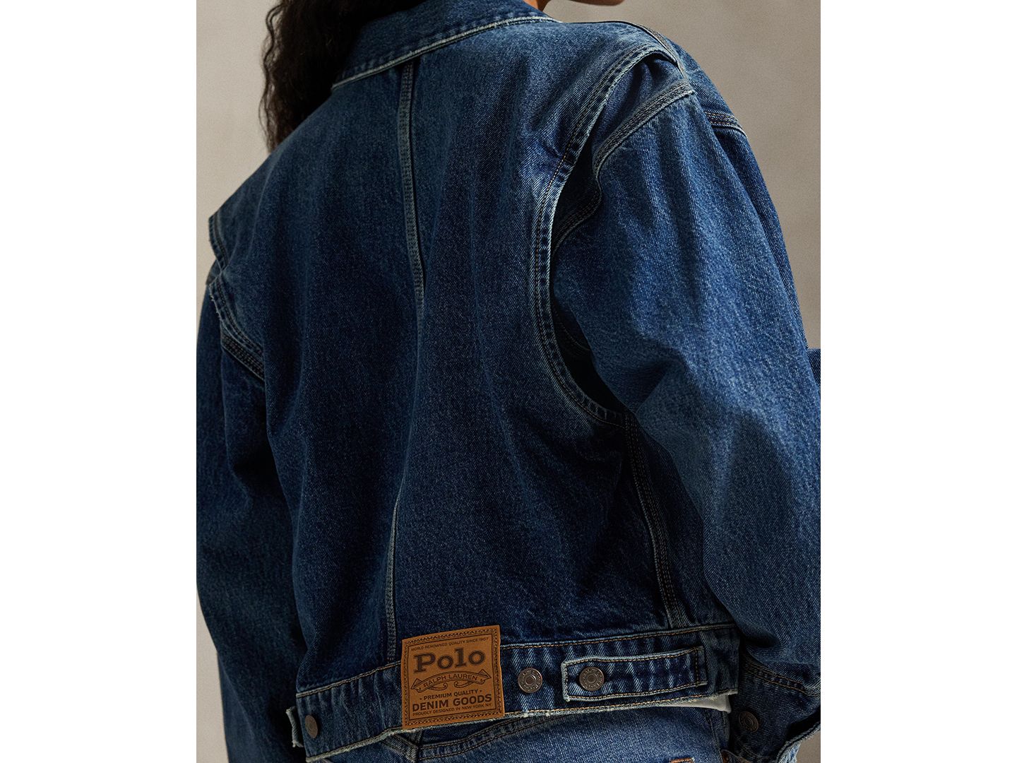 Женская куртка Polo Ralph Lauren Spread Collar Denim Jacket, цвет: Варёный — фото 4