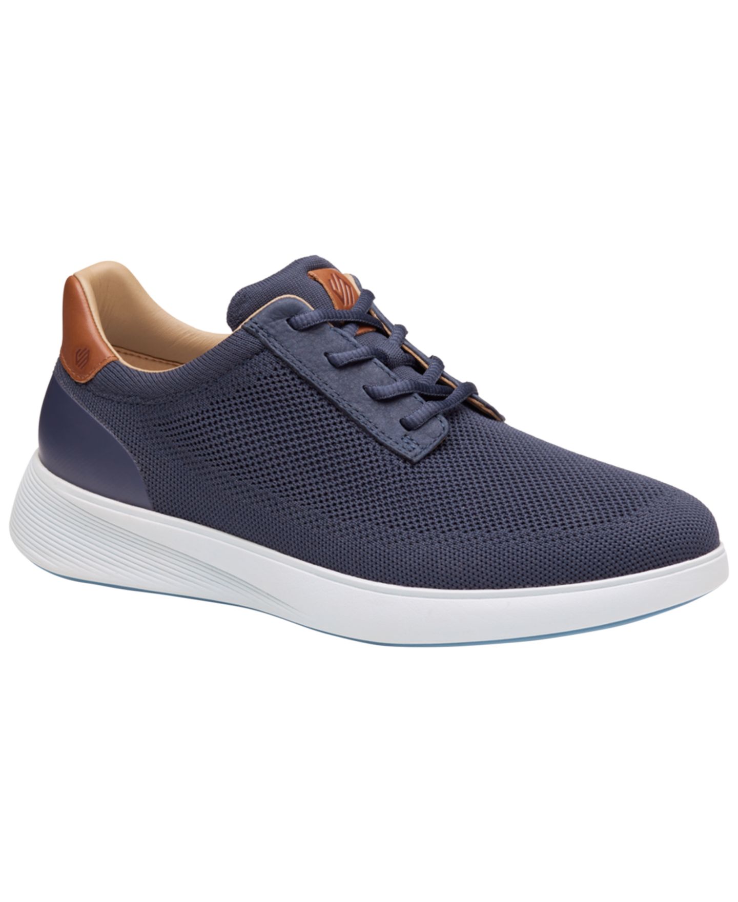Мужские кроссовки Johnston & Murphy Ackerson Knit Lace-Up, цвет: Тёмно-синий вязаный — фото 1