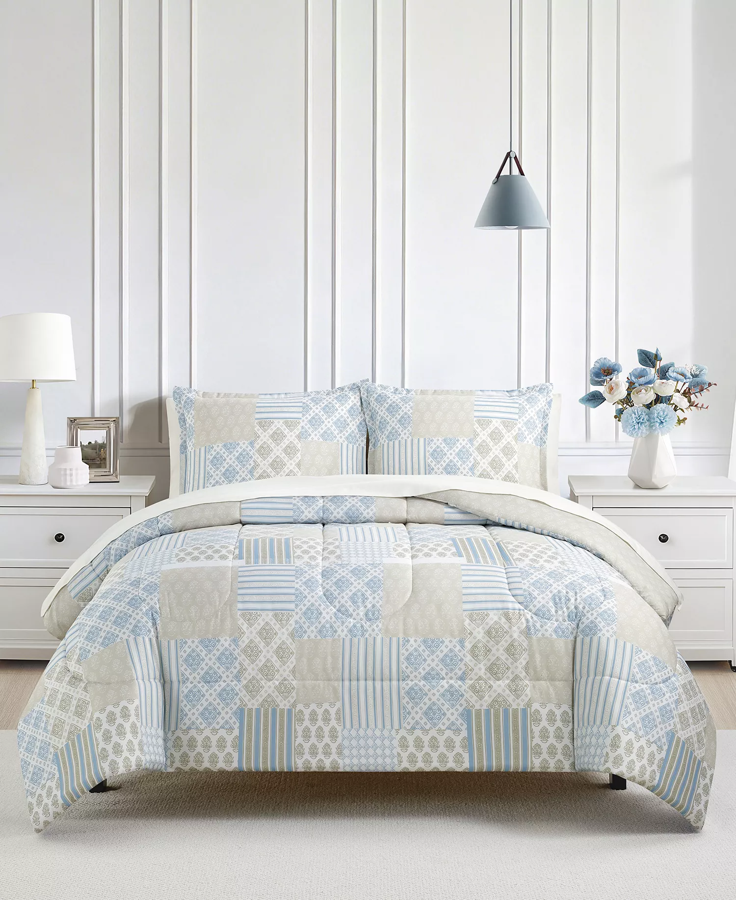 Patchwork Reversible 3-Pc. Comforter Sets