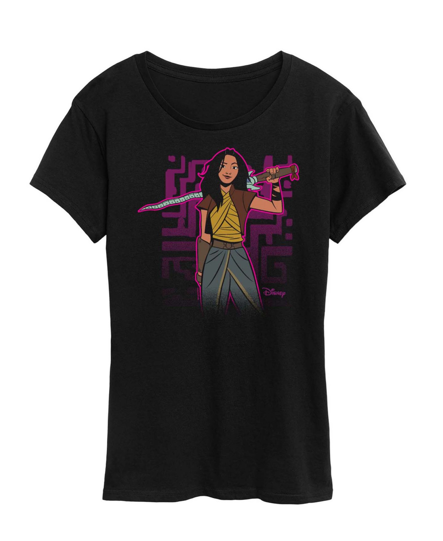 Женская футболка Hybrid Apparel Plus Size Raya and The Last Dragon Sword Graphic, цвет: Чёрный — фото 2
