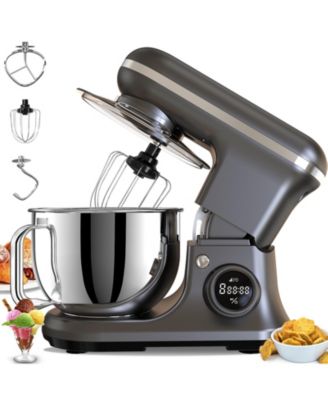 5.3 Qt Digital Display Stand Mixer 8 Speed with Egg Whisk, Dough Hook & Flat Beater