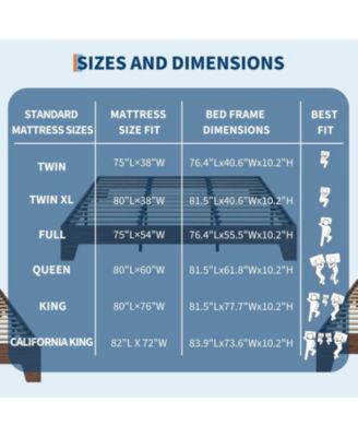 California King Nature Platform Bed Solid Wood Frame Strong Slats No Box Spring Needed Minimalist Easy Assembly