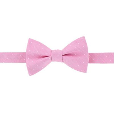 Men's Churchill Chambray Polka Dot Linen Blend Bow Tie