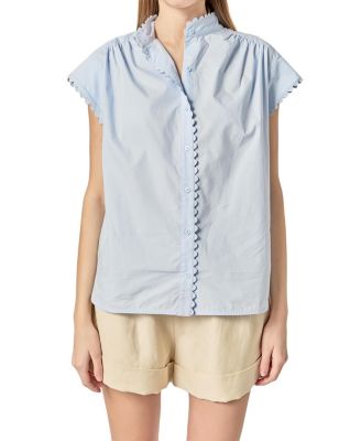 Women's Ric Rac Detailed Short Sleeve Shirt