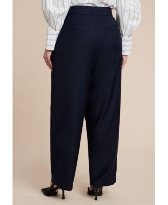 Women's Pleated Straight Leg Trouser