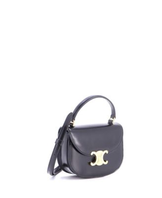 Mini Triomphe Besace Clea Top Handle Flap Bag Leather