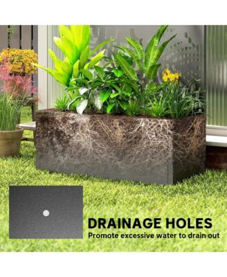 Metal Planter Box with Trellis, 71" Tall Privacy Planter