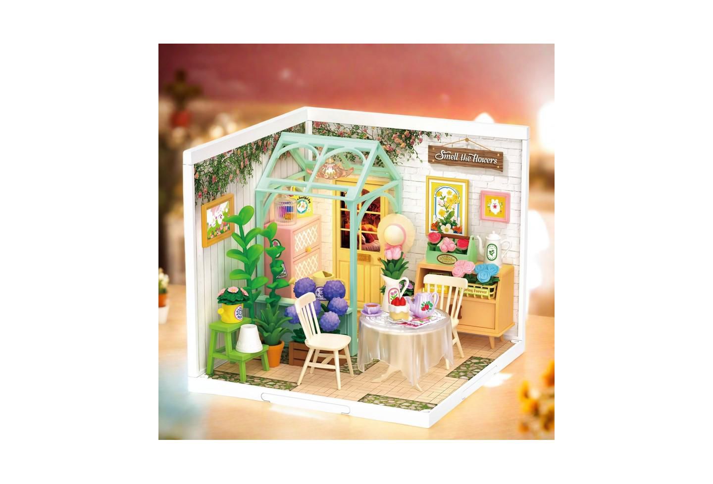 Детский конструктор Robotime Blooming Tea Garden 3D Puzzle Building Set, Ages 14+ — фото 5