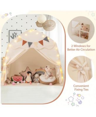 Kids Play Tent Bed Tent with String Lights Extra Large Playhouse