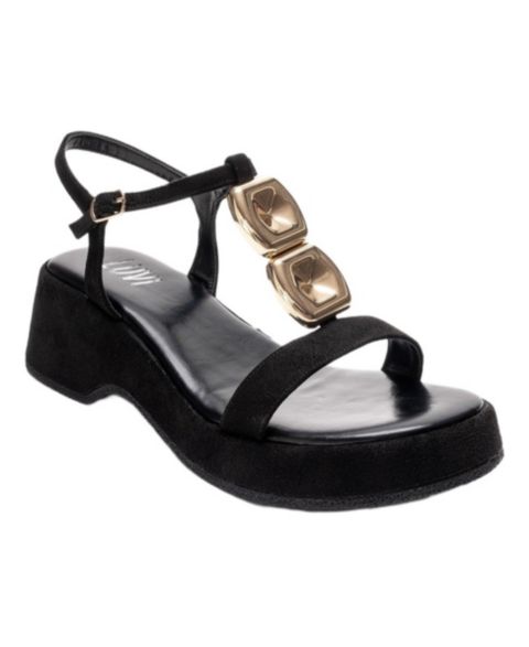 Женские сандалии Prologue Shoes Shoes Matt Platform, цвет: Чёрный замшевый