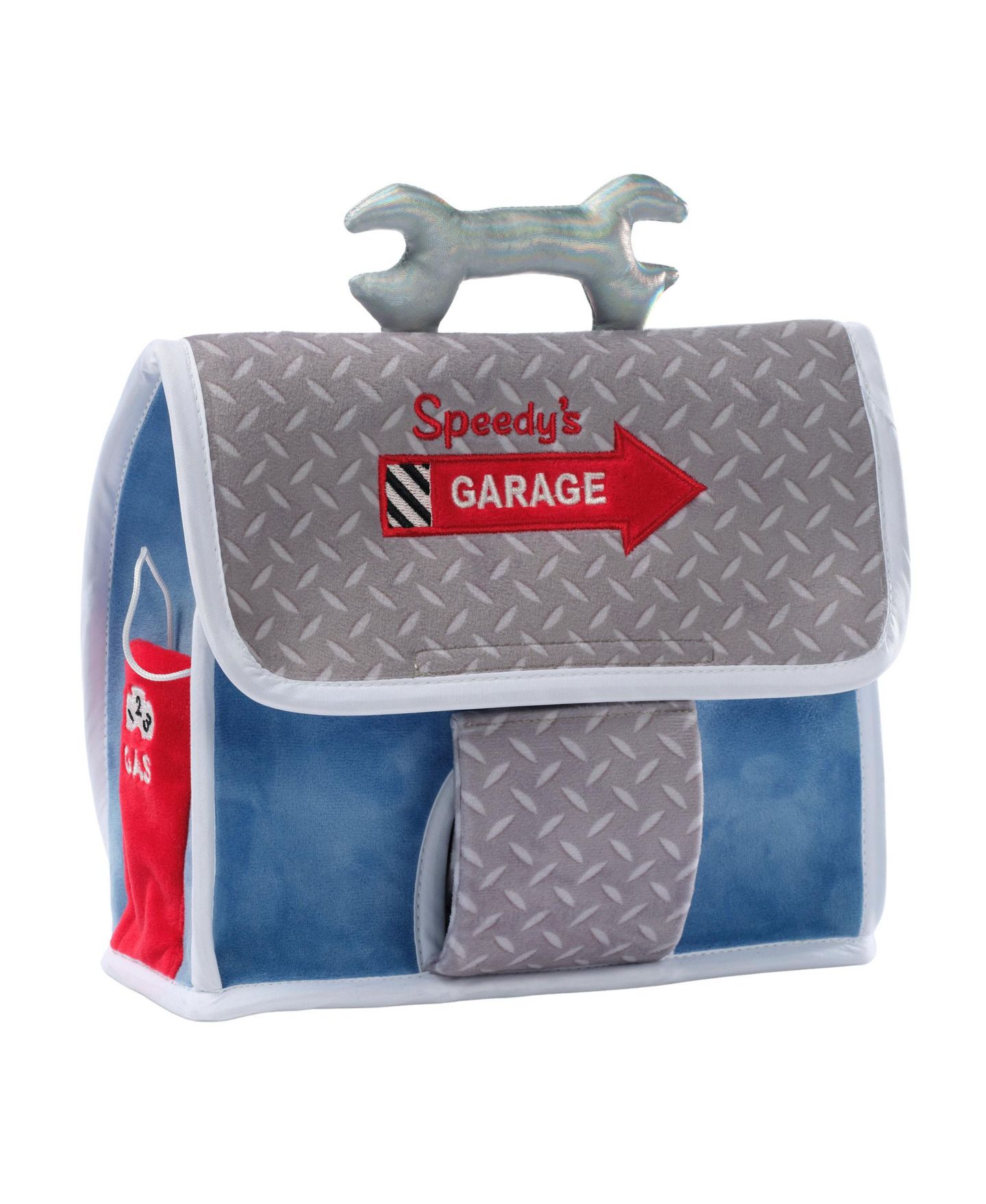 Детские мягкие игрушки Lambs & Ivy Cars and Tow Truck Garage Interactive Plush Developmental Playset Toy, цвет: Натуральный — фото 5