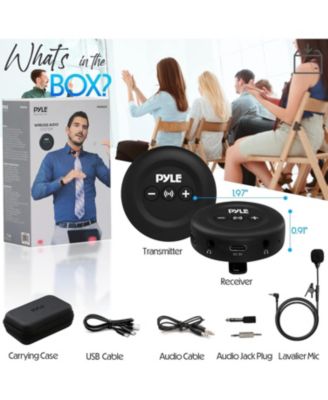 Wireless Transmitter and Receiver Set with Microphone Voice-Over (PDWMU20) - Plug and Play