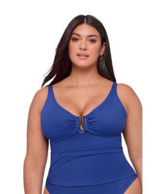 Women's Supportive and Sculpting U-Wire Tankini Swimsuit Top