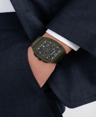 Men's Green Stainless Steel Bracelet Watch, 42mm