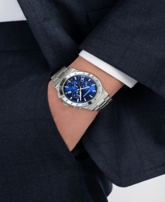 Men's Silver Stainless Steel Bracelet Watch, 42mm