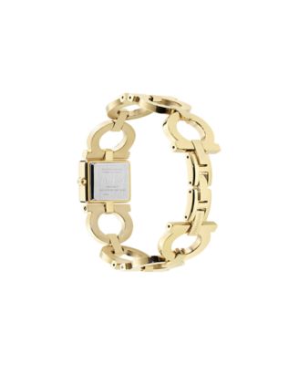 Women's Gold Stainless Steel Bracelet Watch, 19x19mm