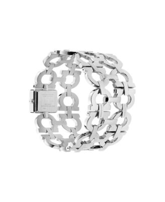 Women's Silver Stainless Steel Bracelet Watch, 19x19mm