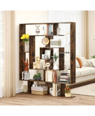 7-Tier Bookshelf Open Display Shelf Rack for Home