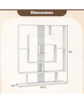 7-Tier Bookshelf Open Display Shelf Rack for Home