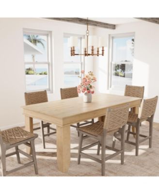 71 in Long Natural Color Kitchen Tables with Wooden Sturdy Frame, 6 ft Large Rectangular Dinner Table for Living Room, Kitchen, Dining Room