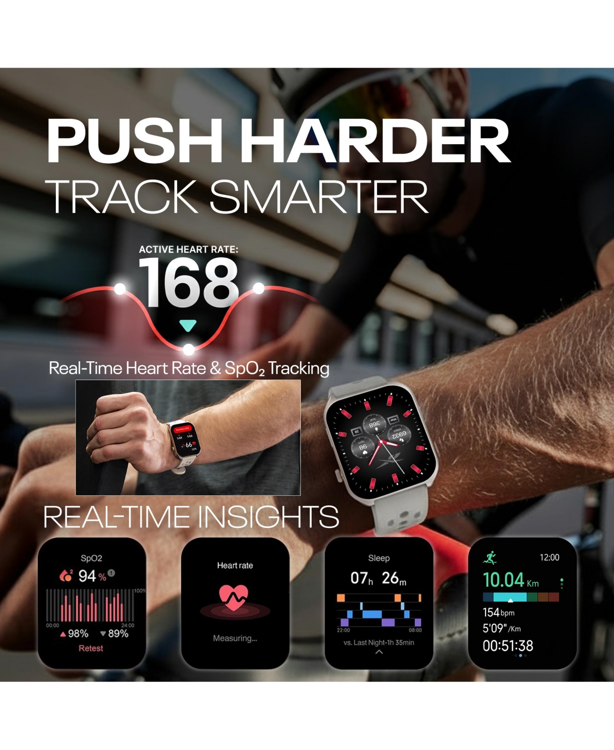 Reebok Icon Smartwatch with 2.04" Amoled Display, 10-Day Battery Life, 80+ Sport Mode