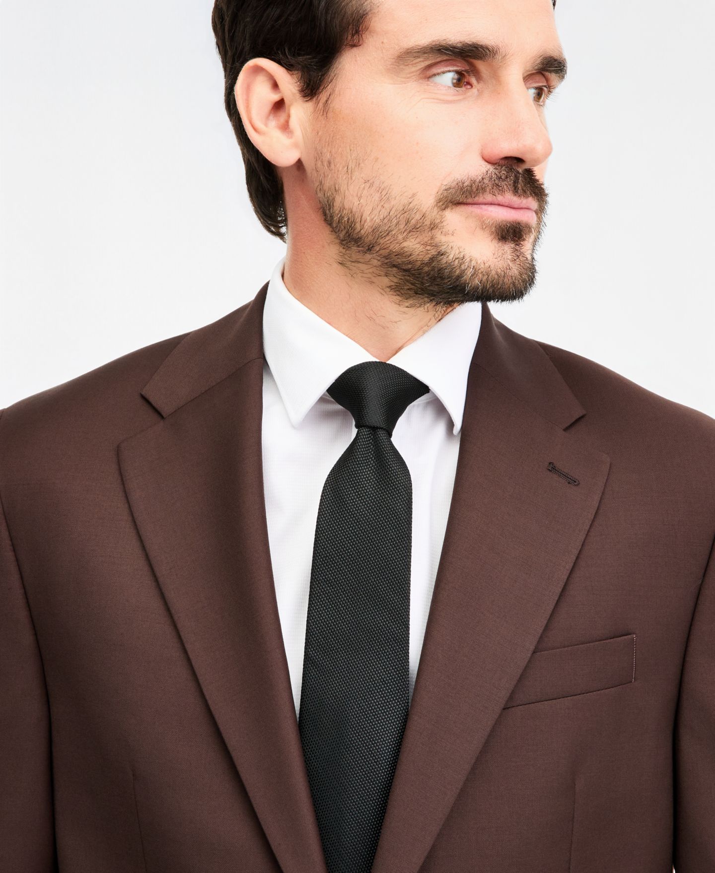 Мужская куртка Michael Kors Classic-Fit Wool-Blend Suit Separate, цвет: Коричневый — фото 3