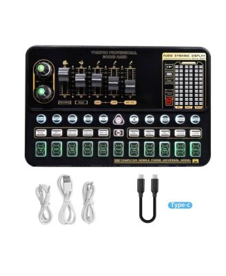 Pro Sound Card Kit - Dual Mic Input, OTG & 30+ Sound Effects for Podcast & Live