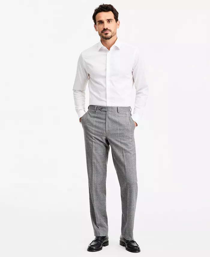 Men's Classic-Fit Wool-Blend Stretch Plaid Suit Separate Pants - thumbnail 8
