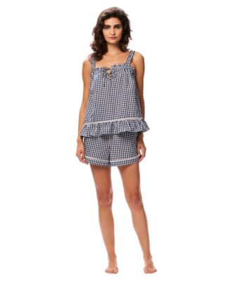 Women's Poplin Tank Top and Pull-On Shorts, 2-Piece Set