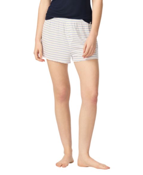 Женские шорты GAP Mid-Rise Pull-On Jersey Shorts, цвет: Синий полосатый