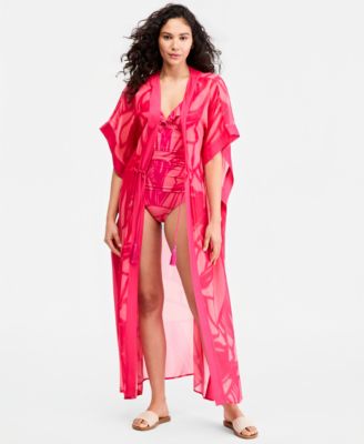 Women's Tie-Front Cover-Up Kaftan