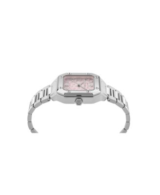 Women's Plein Edge Silver Stainless Steel Bracelet Watch, 34mm
