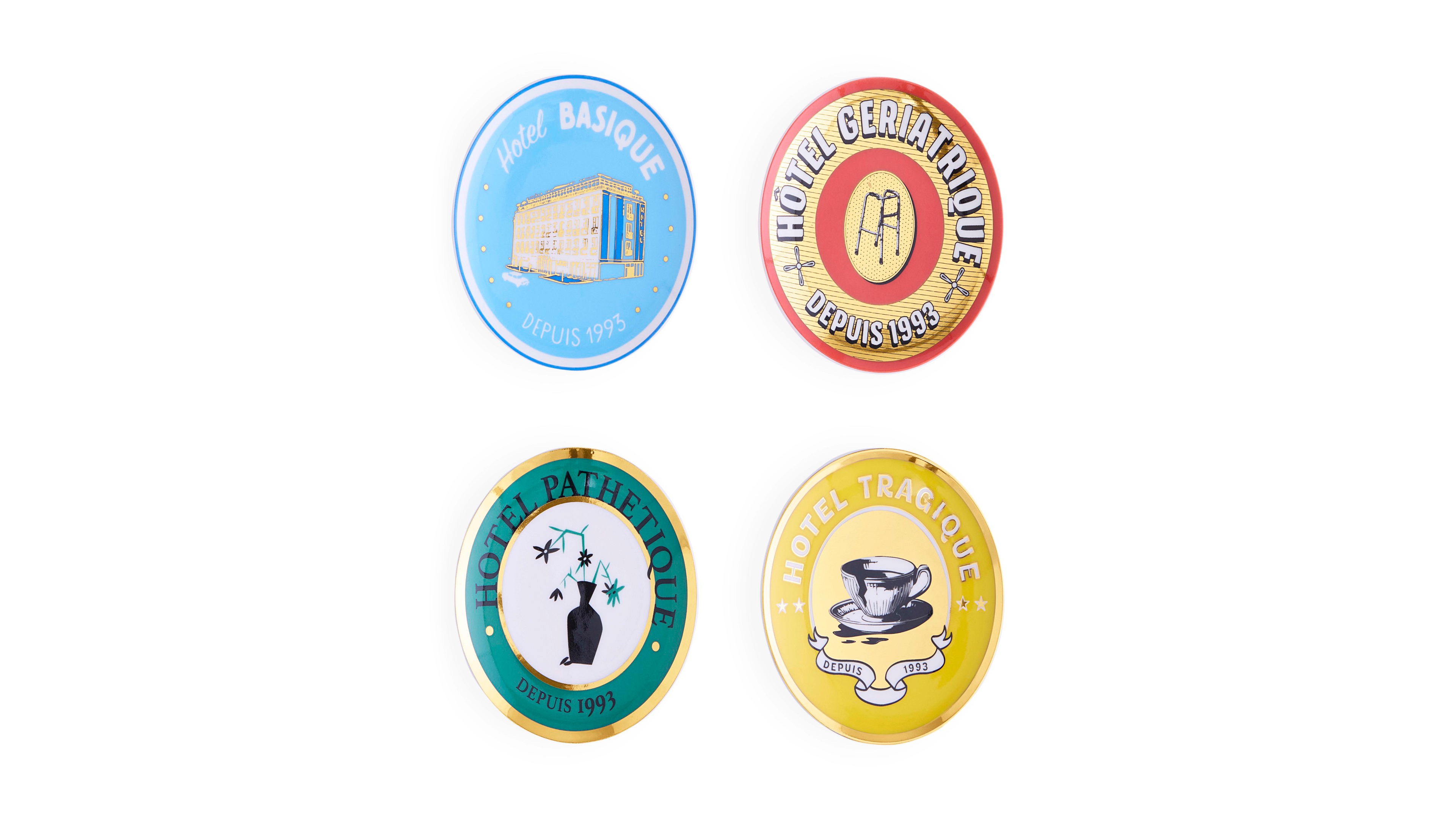 Jonathan Adler Hotel De Reve Coasters, Set of 4