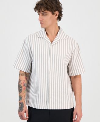 Espino Cotton-Blend Striped Button Shirt