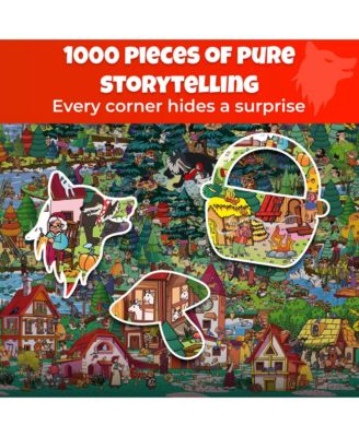1000 Piece Puzzle for Adults Hood — Fantasy Adult Puzzles with Secret Tasks & Fairy Tale Audio Story for Deep Relaxation