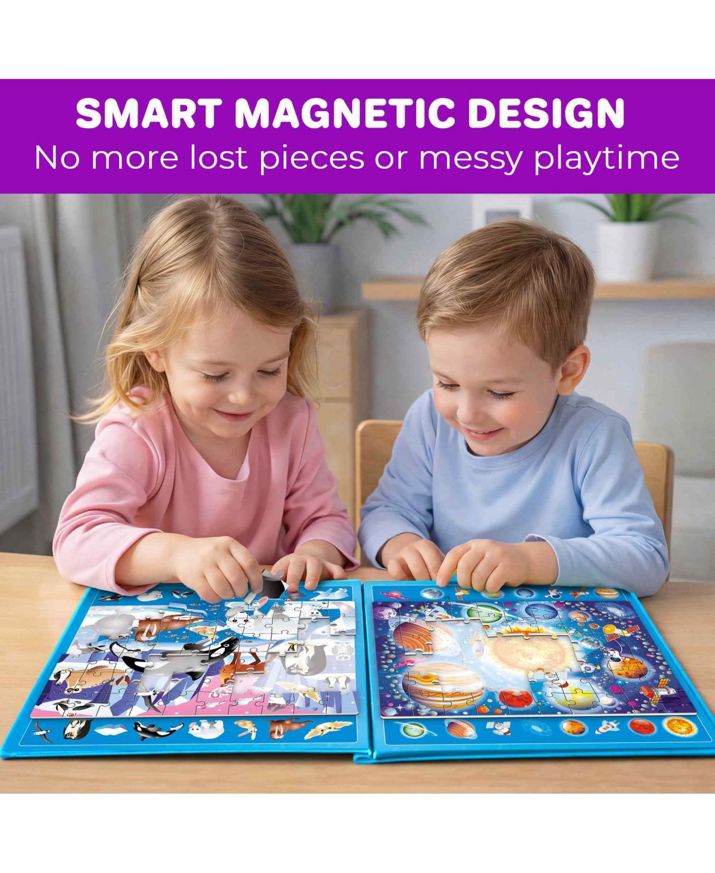 Детские игрушки Quokka Magnetic Search and Find Puzzles, 2-Pack, Ages 3+, цвет: Космический — фото 4