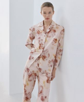 Women's Watercolor Print Cotton Pajama Trousers