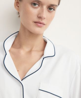 Women's Two-Piece Piping Detail Pajamas