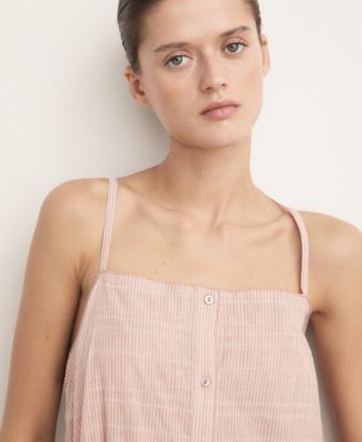 Women's Cotton Spaghetti-Strap Nightgown