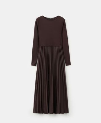 Women's Flared Belt Midi-Dress