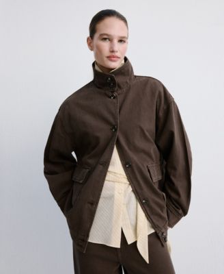 Women's Pockets Oversized Denim Barn Jacket