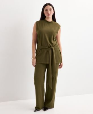 Women's Fine-Knit Straight-Fit Pants