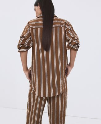 Women's Striped Straight Shirt