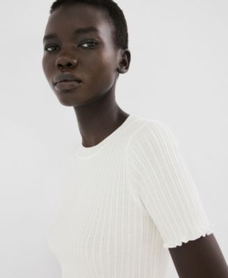 Women's Ribbed Knit T-Shirt