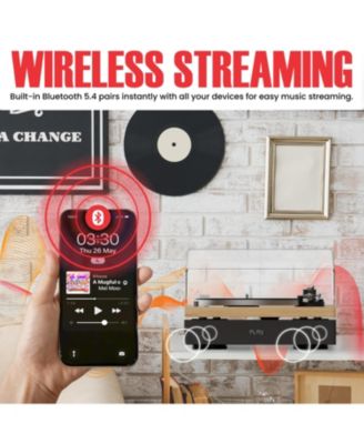 Vinyl Record Player, All-in-one Turntable with 2.1 Channel Built-in Speaker, Bluetooth 5.4, 120W, Built-in Subwoofer