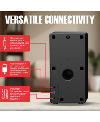 2.0 Stereo Bluetooth 5.3 Dual Driver Desktop PC Speakers