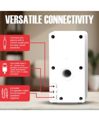 2.0 Stereo Bluetooth 5.3 Dual Driver Desktop PC Speakers